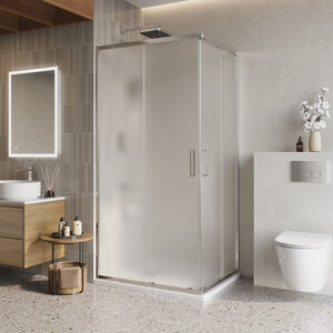 Душевой уголок BelBagno Luce 100x80 стекло матовое / профиль хром душевой уголок belbagno luce 100x80 стекло матовое / профиль хром