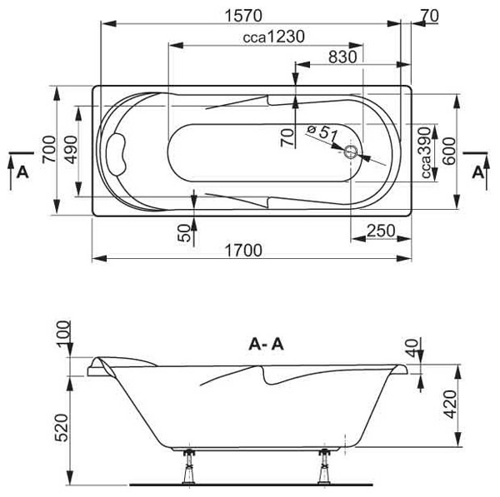 Ванна акриловая Vagnerplast Kleopatra 160x70 фото 3 ванна акриловая vagnerplast kleopatra 160x70 фото 3