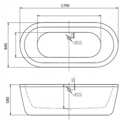 Ванна акриловая Belbagno BB12-1775 177,5x80,5 фото 3 ванна акриловая belbagno bb12-1775 177,5x80,5 фото 3