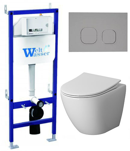 Комплект инсталляции Welt-Wasser BAMBERG 460 с клавишей смыва CR и унитазом Niagara NG-9301 комплект инсталляции welt-wasser bamberg 460 с клавишей смыва cr и унитазом niagara ng-9301