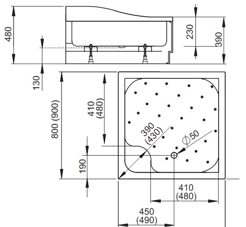 Душевой уголок Gutewetter Slide Square GK-863A 145x110 (бронза) фото 3 душевой уголок gutewetter slide square gk-863a 145x110 (бронза) фото 3