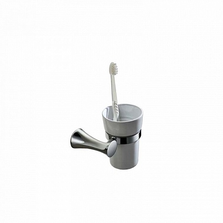 Стакан с держателем Iddis Vico VICSBC1i45 хром/белый стакан с держателем iddis vico vicsbc1i45 хром/белый